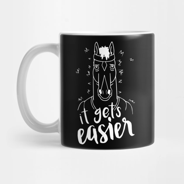It Gets Easier Outline White by InsomniackDesigns